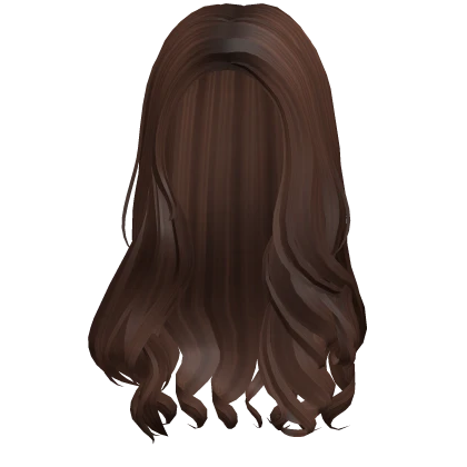 Long Cute Curly Blowout Hair (Brown)