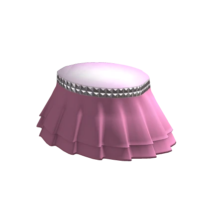 pink studded mini skirt