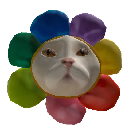 Rainbow Flower Cat