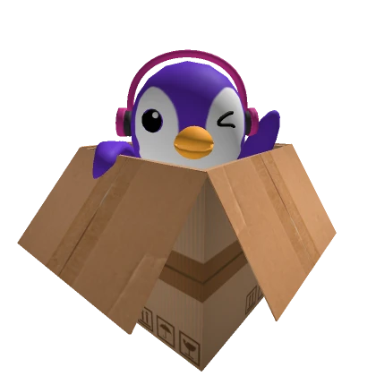 Purple Penguin in a box!