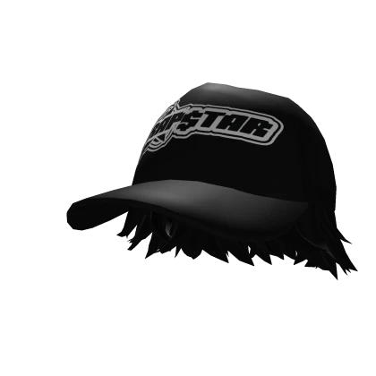 Messy Black Hair W/ Trendy Hat