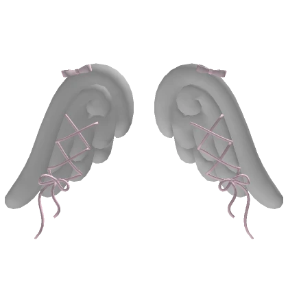 ୨୧ Big Ribbon Angel Wings Pink