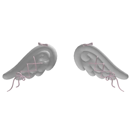 ୨୧ Mini Ribbon Angel Wings Pink