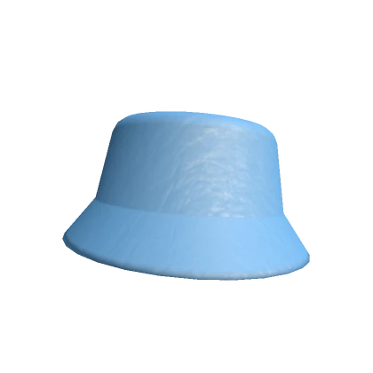 Aquamarine Leather Bucket Hat 