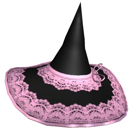 Halloween Witch Hat (Black and Pink)