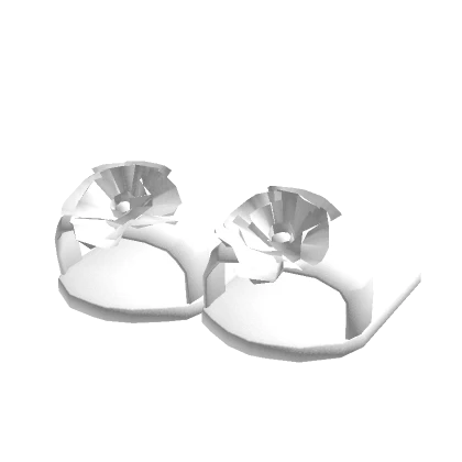 White Floral Slippers