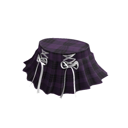 Ribbons Mini Skirt Purple Plaid 