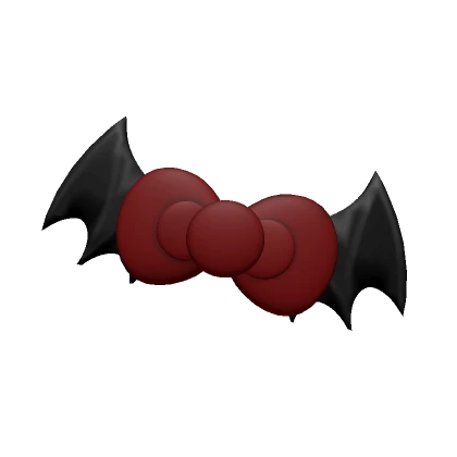 Kawaii Bat Red Bow Clip