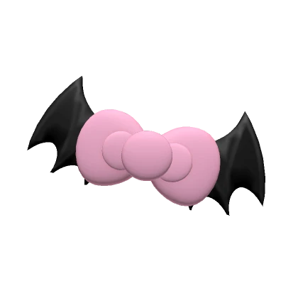 Kawaii Bat Pink Bow Clip