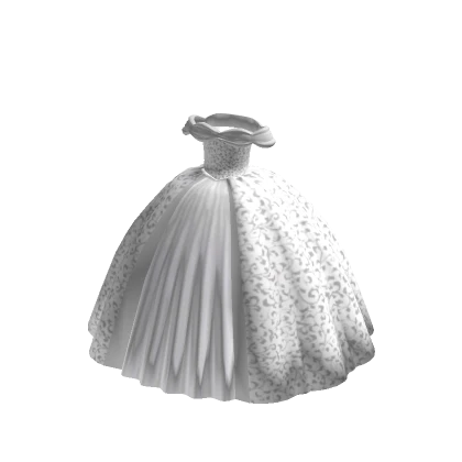 White & Silver Ball Gown