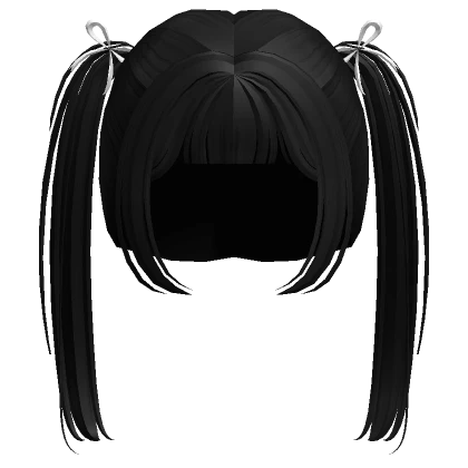 Doll Hair with Bows Black