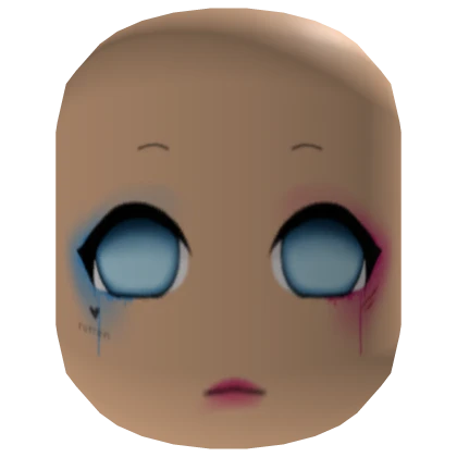 Harley Q. Rotten Face Makeup Heart Face Tattoo