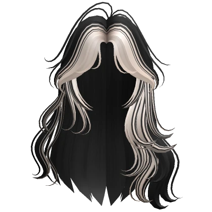 Two-Tone Flowy Siren Waves Hair (Black & Platinum)