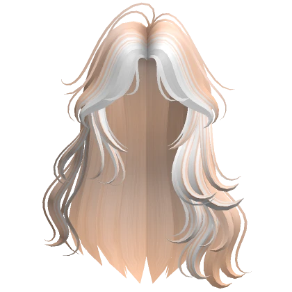 Two-Tone Flowy Siren Waves Hair Blonde & White