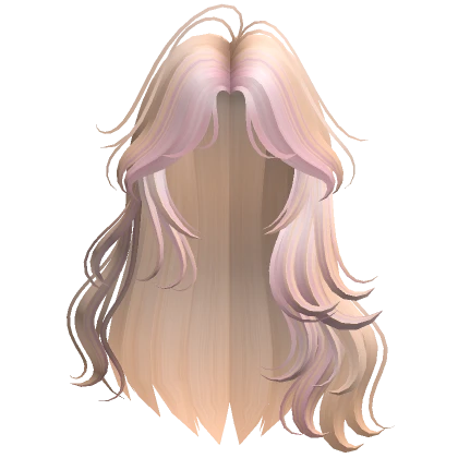 Two-Tone Flowy Siren Waves Hair Blonde & Pink