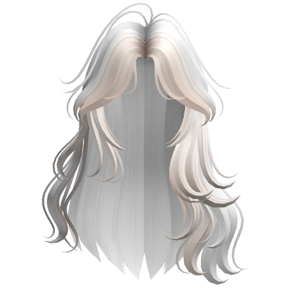 Two-Tone Flowy Siren Waves Hair (White & Platinum)