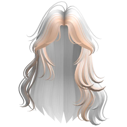 Two-Tone Flowy Siren Waves Hair (White & Blonde)