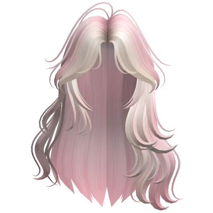 Two-Tone Flowy Siren Waves Hair (Pink & Platinum)