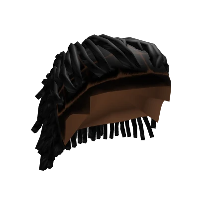 Black Backswept Locs 