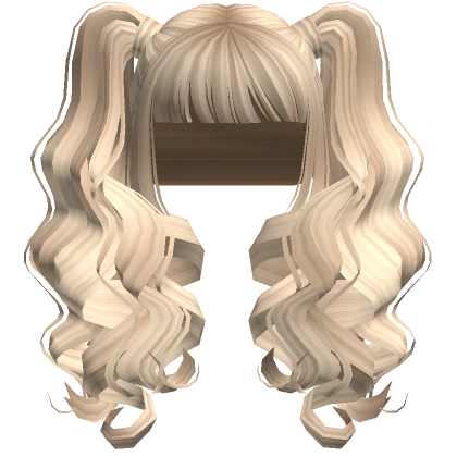 Curly Baddie Bangs Pigtails Blonde