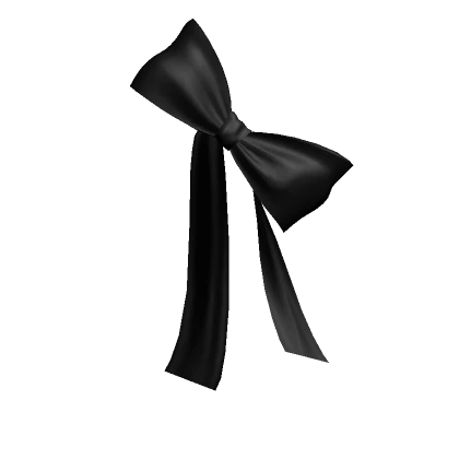 Oversized Side Hair Bow Black