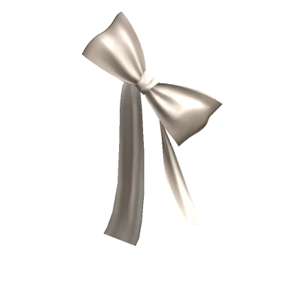 Oversized Side Hair Bow Cream Beige