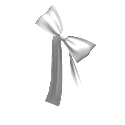 Oversized Side Hair Bow White