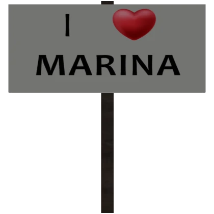 I Heart Marina Sign