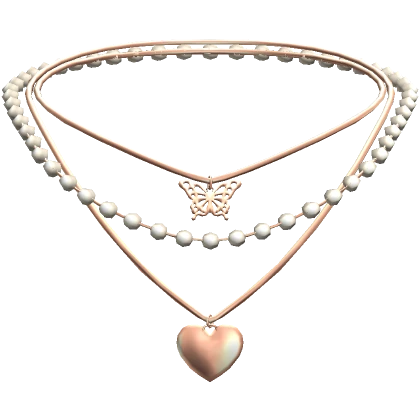 Y2K Triple Layered Necklace (Rose Gold)