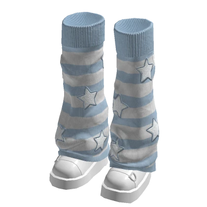 🍀Y2K Cute Leg Warmers W Shoes (Stripe Blue)