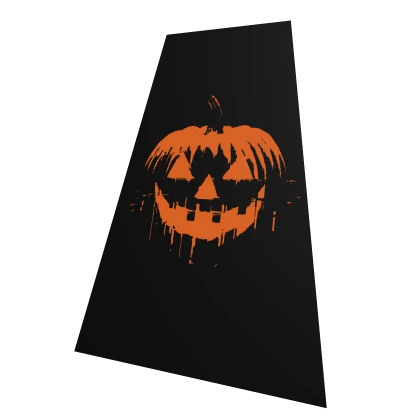 Orange Halloween Distorted Pumpkin Cape