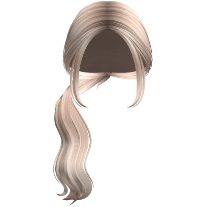 Long Wavy Side Ponytail (Platinum)