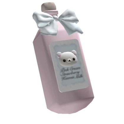 Kawaii Bear Bow Strawberry Milk