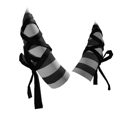 Criss-Cross Ribbon Horns Monochrome