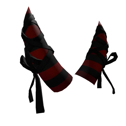 Criss-Cross Ribbon Horns Blood Moon