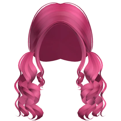 Long Curly Candy Twist Pigtails (Hot Pink)