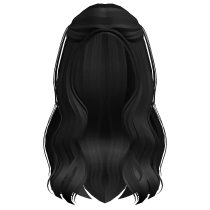 Preppy Long Wavy Hair w/ Pigtails (Black)