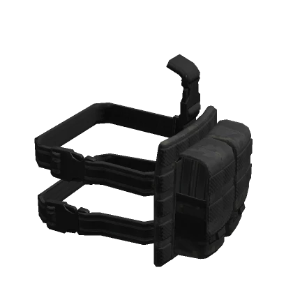 Left Black Mixpat Mag Leg Pouches [1.0]