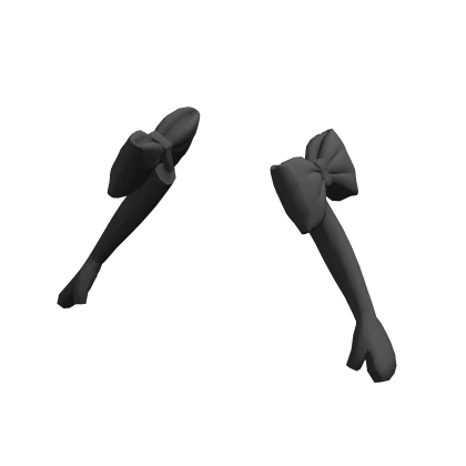 Glam Bow Sleeves Gloves (Black)