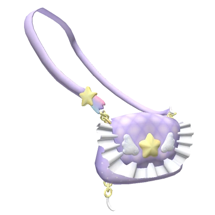 Pastel Purple Kawaii Star Ruffled Crossbody