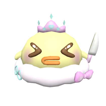 ୨୧  Cute silly queen duck kawaii