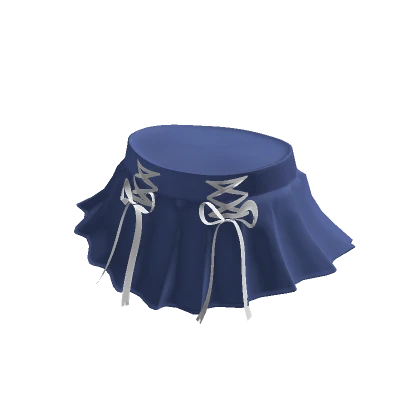 Ribbons Mini Skirt Blue