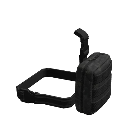 Left Black Mixpat Utility Leg Bag [1.0]