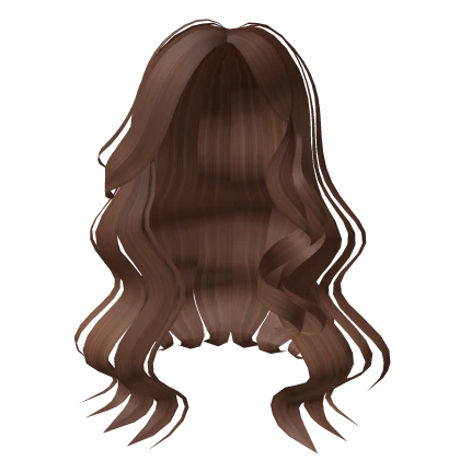 Elegant wavy curls in brown