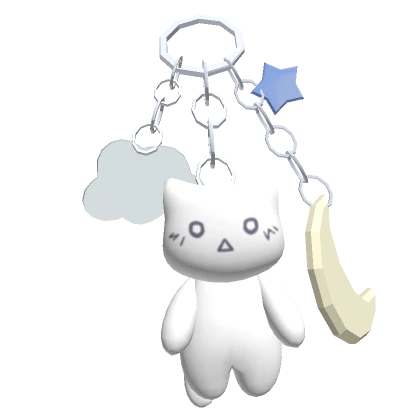 ɞ | (1.0) cloudy cat keychain