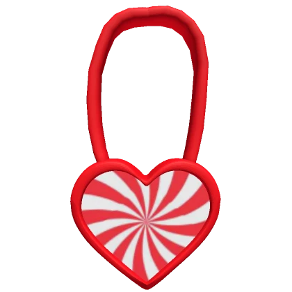 Christmas red peppermint heart bag