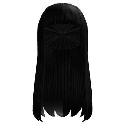 ୨୧: long black doll hair 