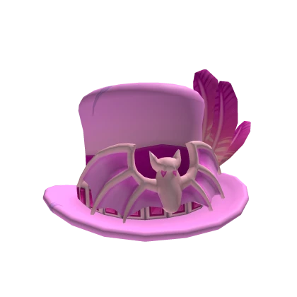 Pink Bat Top Hat