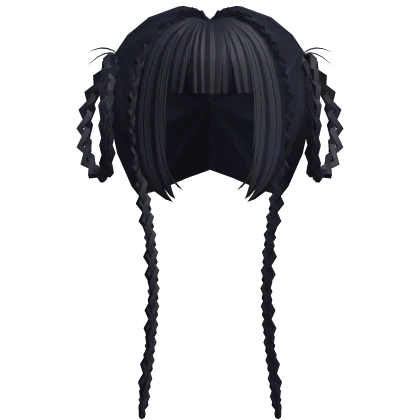 † sweet anime braided hairstyle dark blue