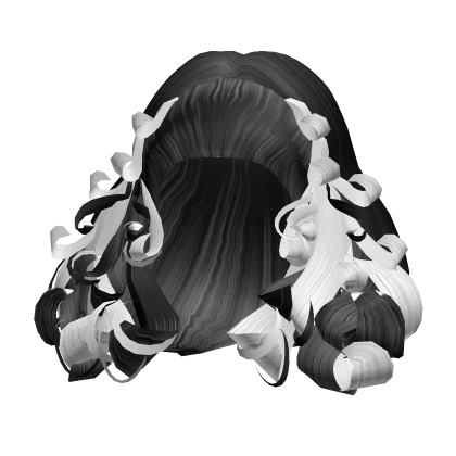 Rose's teased curly Blowout In Black & white